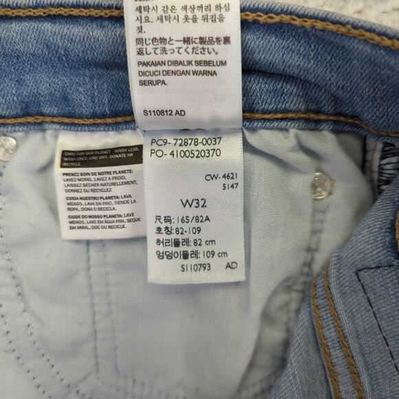 Levi's High-rise Shorts Denim Jean‎ Cutoffs Women's Size 32 Stretch - Picture 5 of 5